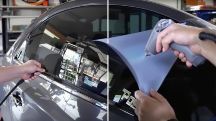 enlever vitre teintée