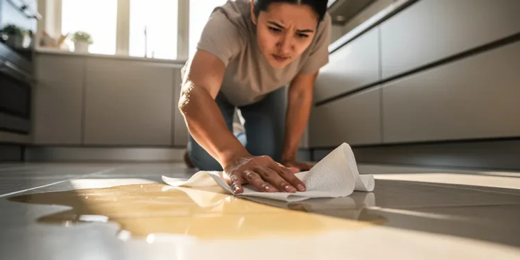 comment nettoyer de l huile sur le sol