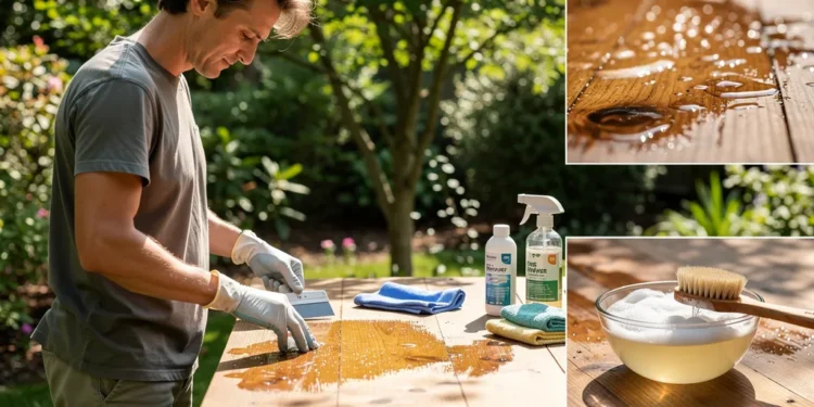 comment enlever la seve de pin