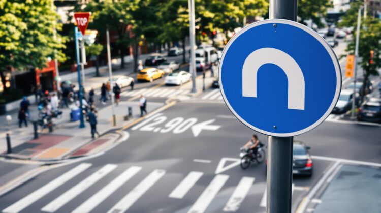 panneau rond bleu signification