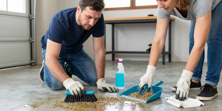 comment nettoyer de l huile sur le sol