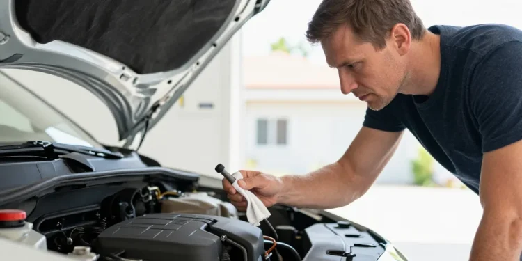 comment vérifier l'huile moteur