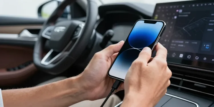comment connecter le téléphone à la voiture
